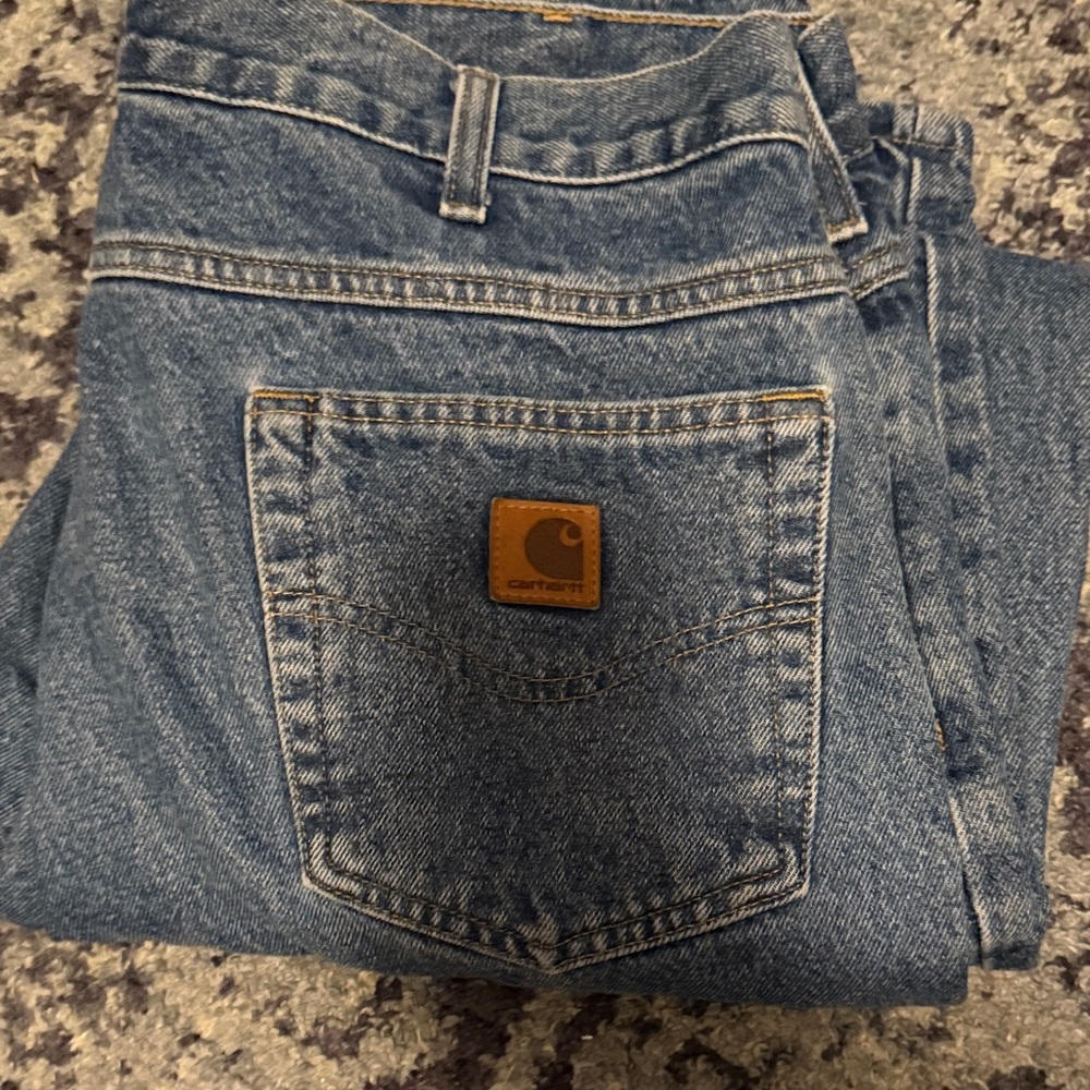 Carhartt Classic Blue Jeans with Logo Patch
